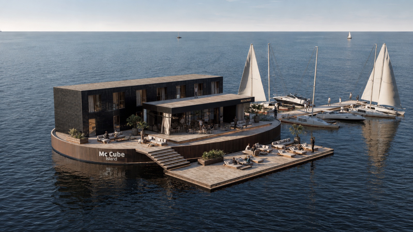 Projektierung Gesamtansicht der mc cube Island